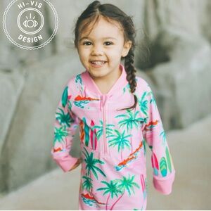 Honeysuckle Swim Co Sunsuit Beach, Please 3T